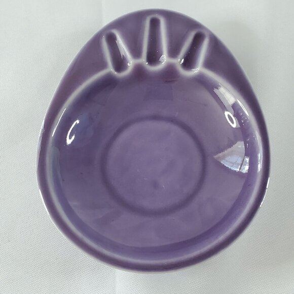 Vintage Hyalyn Purple Ceramic Ashtray #709 Mid-Century Modern Style USA - Picture 9 of 9